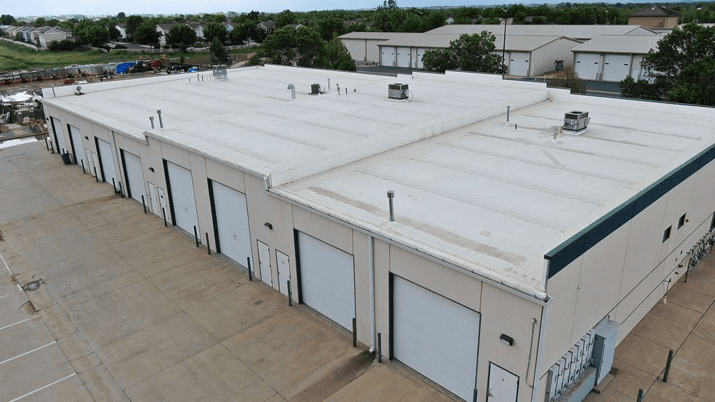 Membrane roofing system on roof