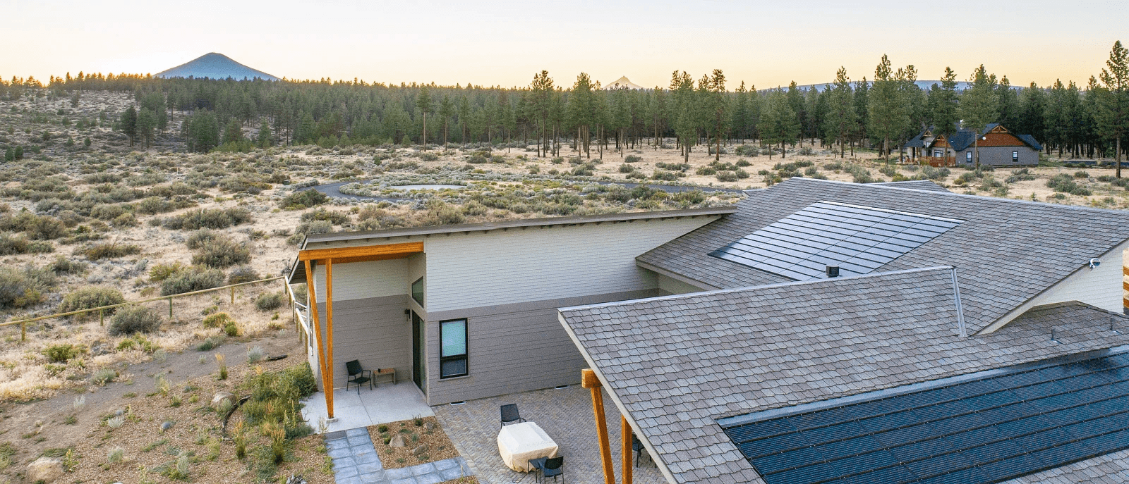 Background showing Solar Roof shingle install Longmont CO