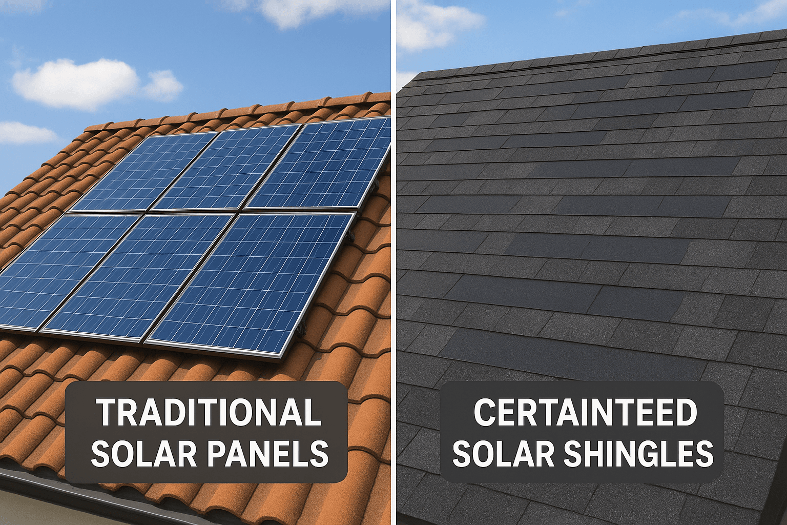 Traditional vs Solar Shingles