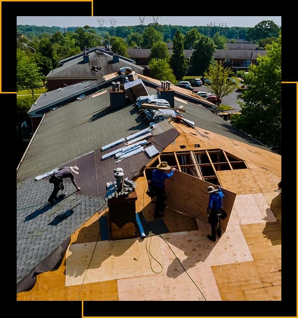 Rooftop workers