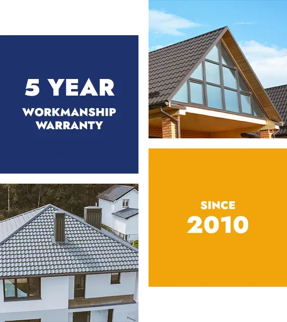 5 year workmanship warranty Since 2010